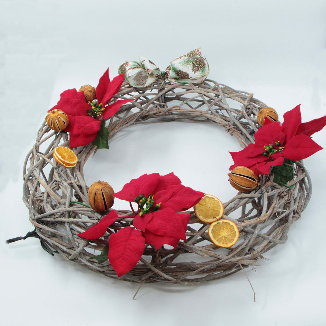 Open Weaved Cane Wreath  - Medium