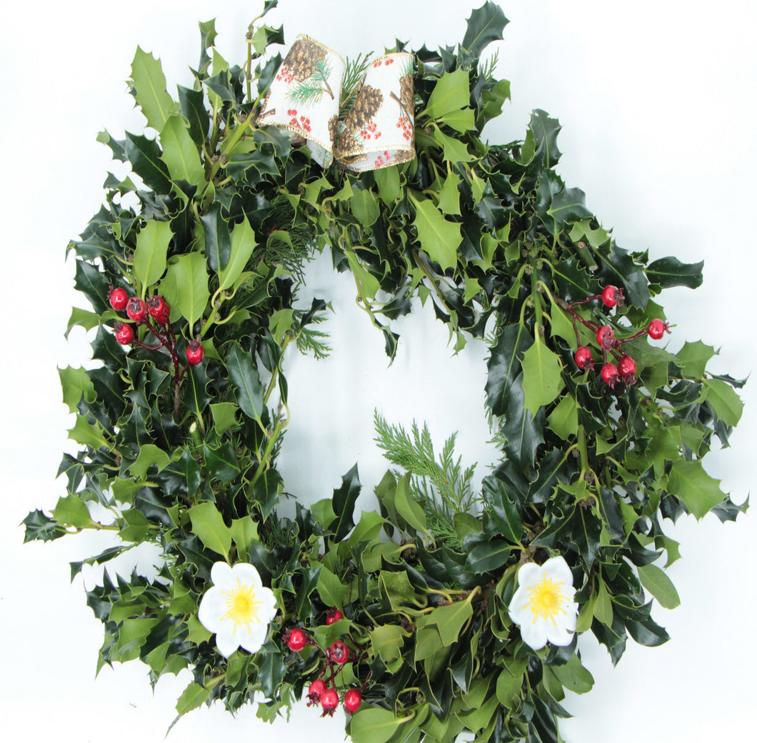 Traditional  Holly Wreath